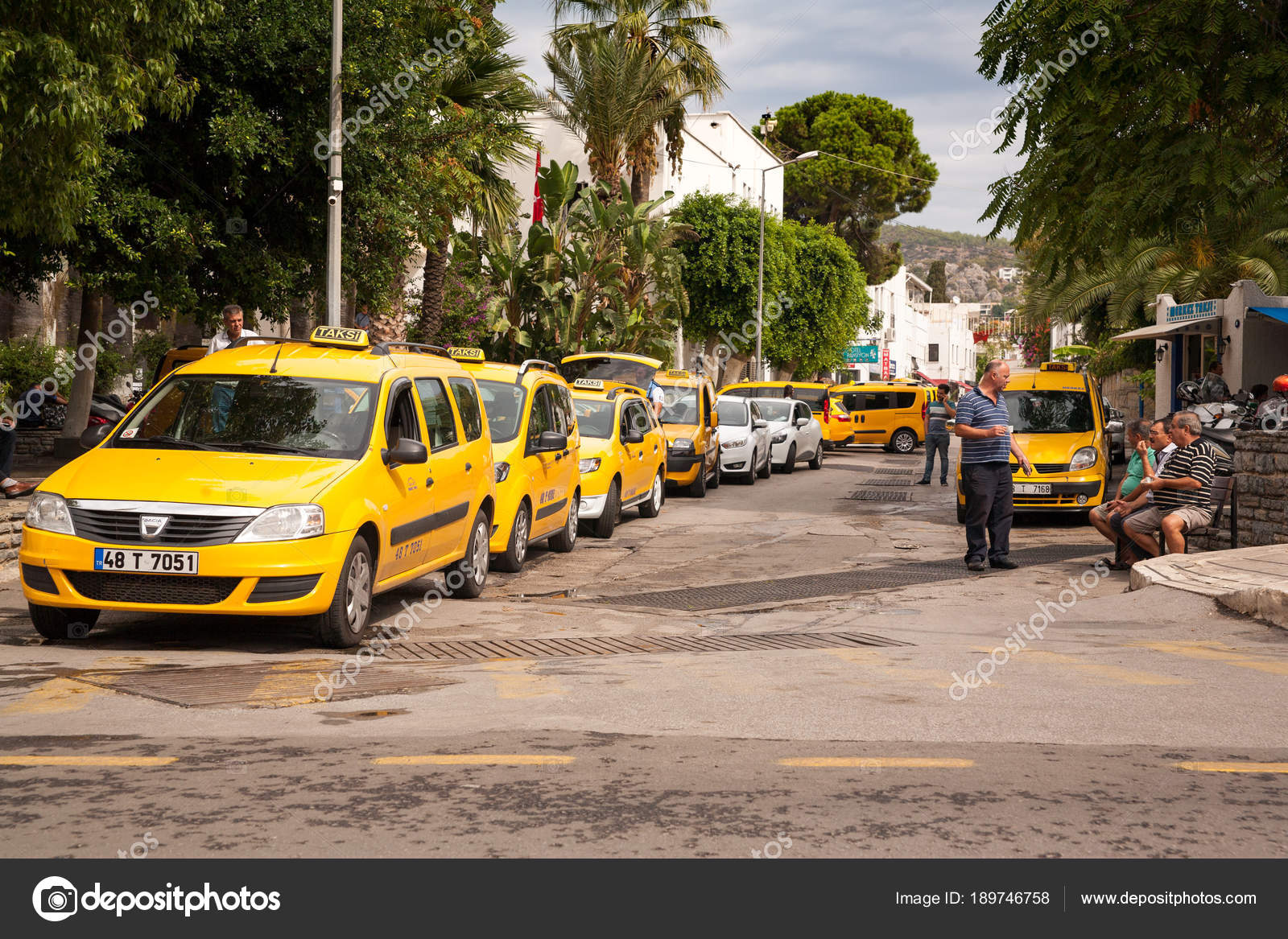 Bodrum Törökország Szeptember 2016 Ban Taxiállomás ...
