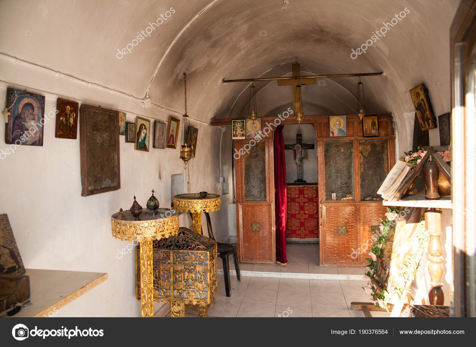 The Interior Of The Old Chapel On The Hill Small Church In