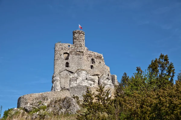 Ruïnes Van Het Kasteel Mirow Naast Castel Bobolice Kasteel Het — Stockfoto