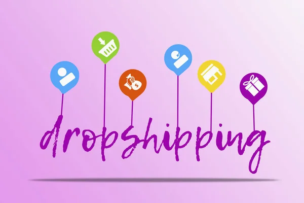 How Dropshipping Works . It's a simple business. — Stock Photo, Image