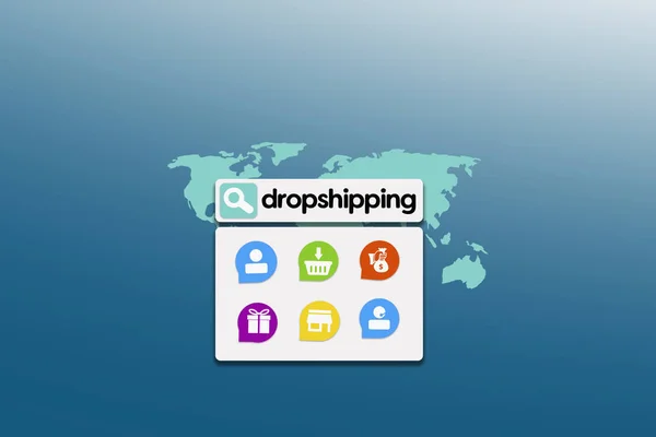 Dropshipping work all over the world. — Stock Photo, Image