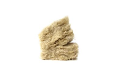 Mineral wool for insulation. The fiberglass is isolated on white. clipart
