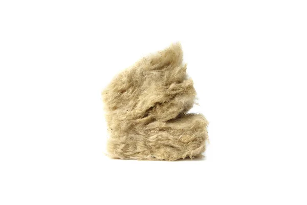 Mineral yün izolasyon için. Fiberglas beyaz izole.