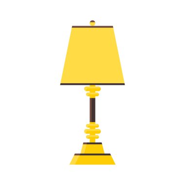 Lamba vektör stili düz. Sarı ya da altın rengi. Odada dekor elementi.