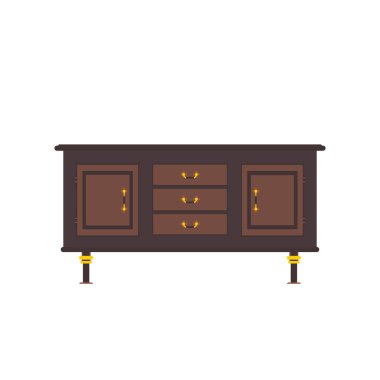 Yan düz vektör tasarımı. Eski ve modern yöntemlerle uygulanır..