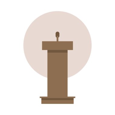 Simge Kürsü düz vektör tasarımı 