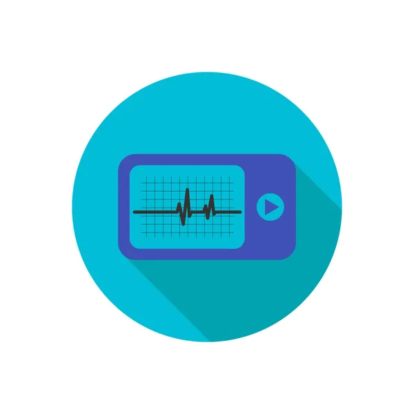 Monitorização diária do ECG. Holter para uso diário. O dispositivo monitora o sangramento do coração. E pode prevenir um ataque cardíaco — Vetor de Stock