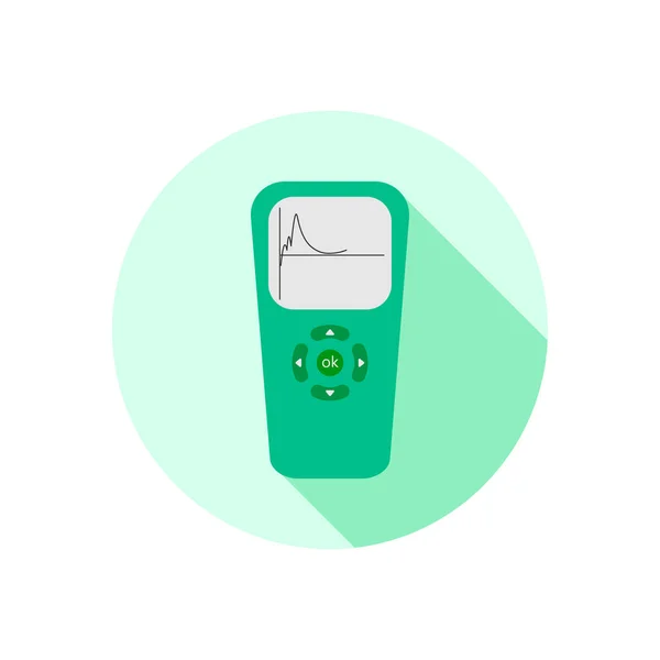 Spirometer medizinisches Gerät. bestimmt das Gerät das Lungenvolumen. Vektor-Flachbild — Stockvektor