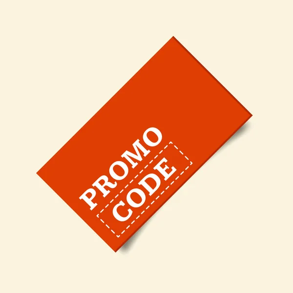 Promo code card. Korting op de banner. Korting pictogram. De vector in de flat — Stockvector