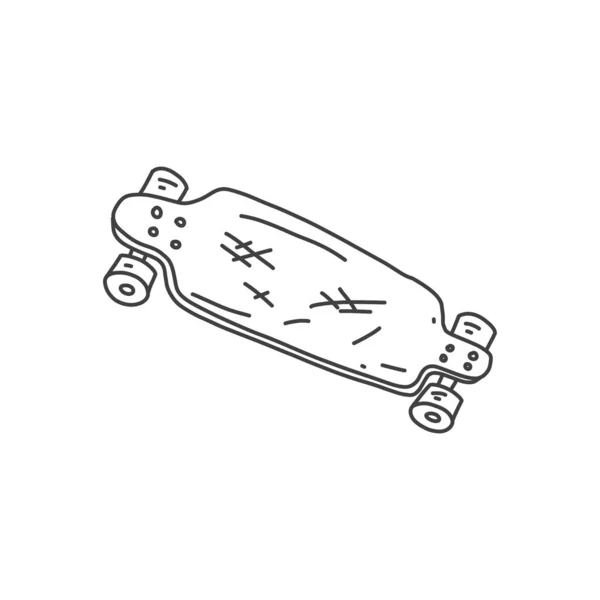 Skate banner skate desenhado à mão skate sketch board . —  Vetores de Stock