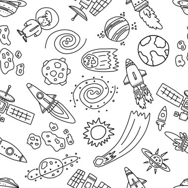 Bilgilendirici poster uzay kaosu nesneleri pürüzsüz.