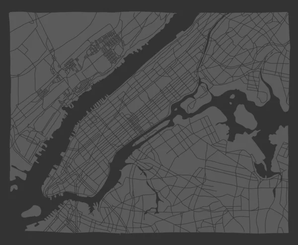 Informativní leták manhattan mapy New York map. — Stockový vektor