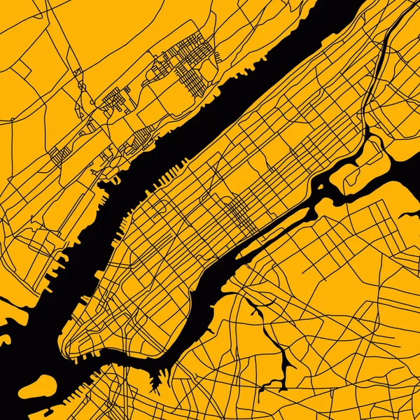Folleto informativo Manhattan mapas mapa de Nueva York . — Vector de stock