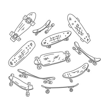 Broşür, el yazısı, paten çizim tahtası..