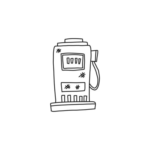 Boceto de gasolinera — Vector de stock