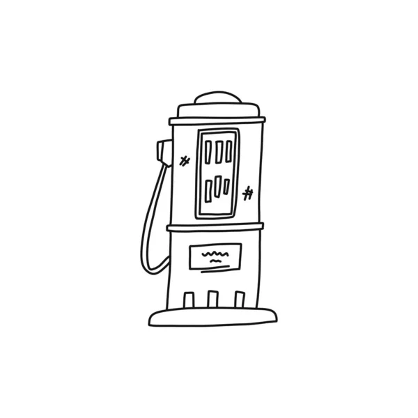 Esboço do posto de gasolina — Vetor de Stock