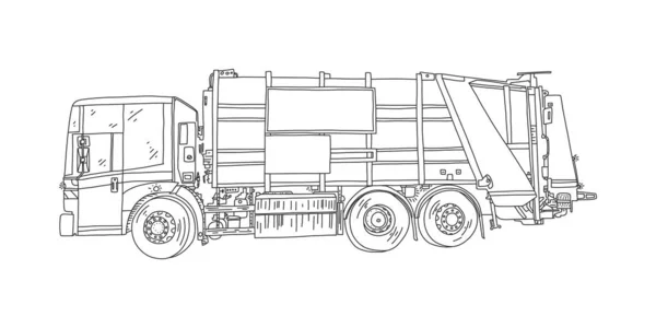 Pojazd do zbierania śmieci, ilustracja wektora. — Wektor stockowy