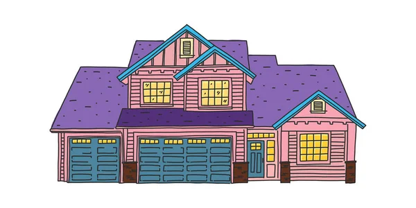 Gyönyörű elrendezés a ház, trendi színek 2020. — Stock Vector