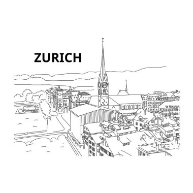 Şehir Zürih 'inden güzel bir manzara..