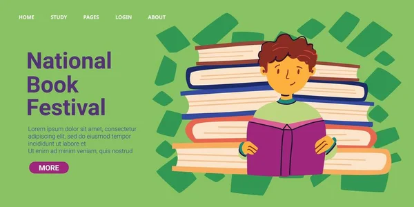Çocuk kitap okuyor, ulusal kitap festivali.