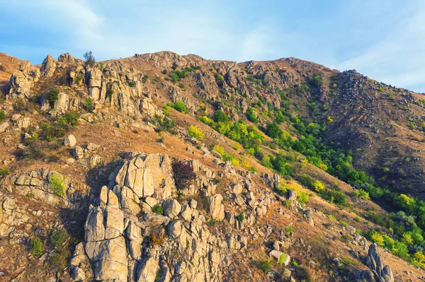 Ovanifrån Över Bergslandskapet Flygdrönare — Stockfoto