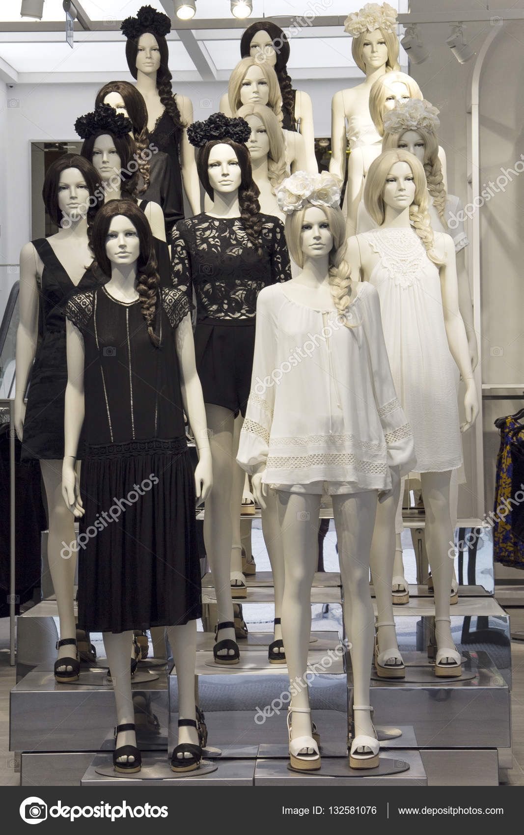black and white boho dress