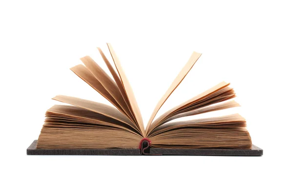 Beyaz bir arka plan üzerinde izole açık kitap