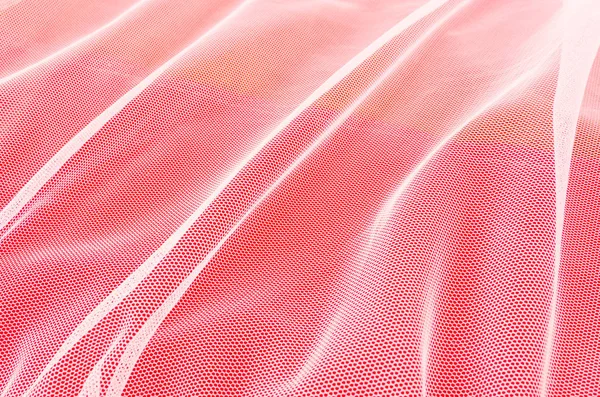 Closeup Abstract White Mesh Red Background — Stock Photo, Image