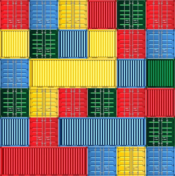 Contenedores Carga Para Transporte Carga Logística Envío Carga Contenedores Carga — Archivo Imágenes Vectoriales