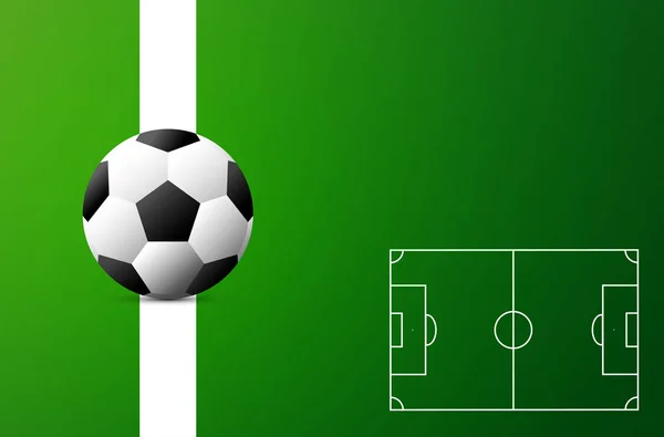 Futball Világbajnokság Reklám Sport Események Bejelentése Hely Text Soccer Mező — Stock Vector