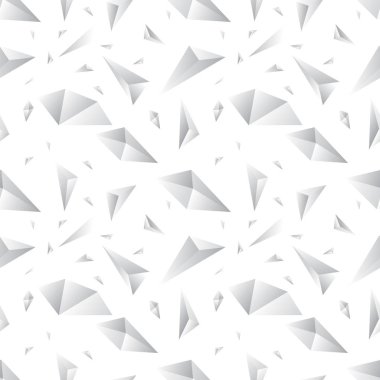 Beyaz bir arka plan üzerinde seamless modeli ile gri beyaz poligonal. Yinelenen doku vektör.
