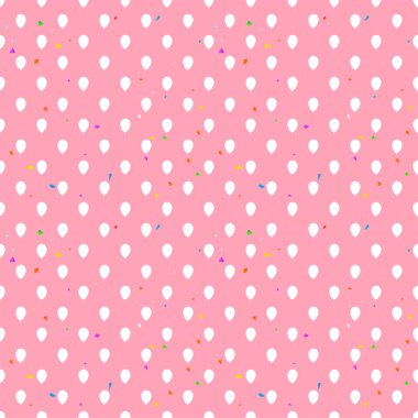 Balon seamless modeli. pembe bir arka plan üzerinde vektör çizim. Pastel balonlar. Dizayn Tekstil, duvar kağıdı, kumaşlar için.