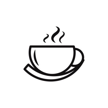 Bir fincan kahve simgesi. Anahat simgesini