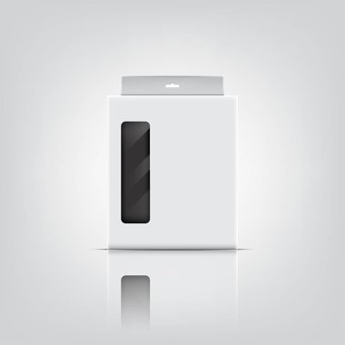 Beyaz ürün paket kutu izole beyaz arka plan. Tasarımınız için hazır.