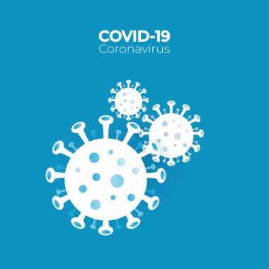 Coronavirus COVID-19 tüm dünyaya yayıldı. Vektör illüstrasyonu