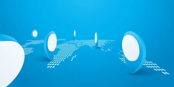 Navigator pin simgesi dünya haritası geçmişini kontrol ediyor. Yer belirleme noktası. 3d perspektif vektör çizimi