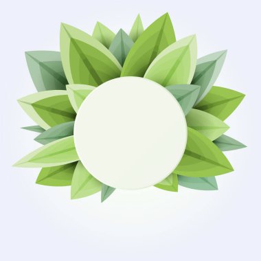 Bankanın çerçeve beyaz yuvarlak yeşil izin arkaplan.