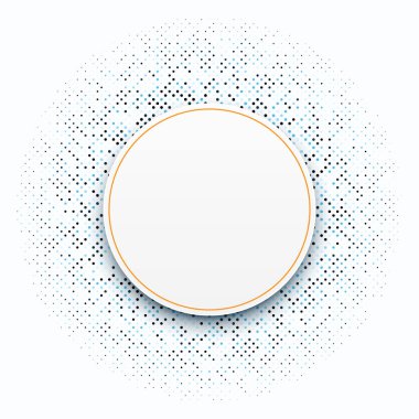 Reklam, afiş ve metin için banka yuvarlak daireli grafiksel kaynaklar. Vektör yarı- ton çizimi