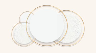 Reklam, afiş ve metin için banka yuvarlak daireli grafiksel kaynaklar. Vektör yarı- ton çizimi