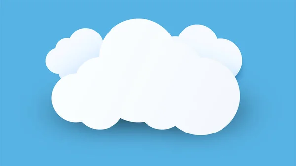 Cloud Banner Pro Reklamu Modré Obloze Rozumím Speech Bubble White — Stockový vektor