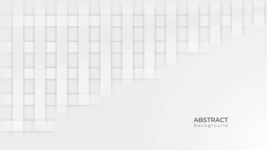 Soyut modern kare arkaplan. Beyaz ve gri geometrik doku. vektör illüstrasyonu 