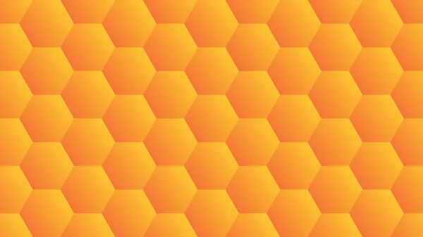 Fond Hexagonal Moderne Abstrait Texture Géométrique Orange Jaune Miel Illustration — Image vectorielle