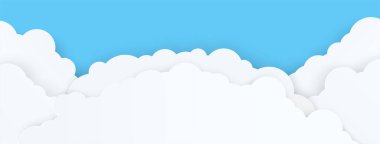 Soyut bulut afişi arkaplanı. vektör illüstrasyonu