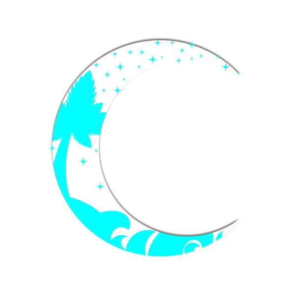 Logo måne og stjerner . – Stock-vektor