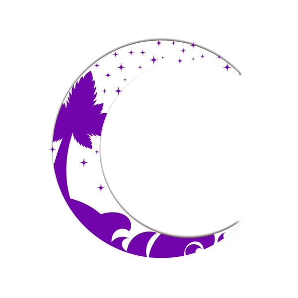 Logo luna y estrellas . — Vector de stock