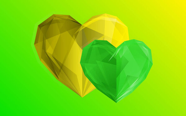 Сердца. Кристал. Иллюстрация
.