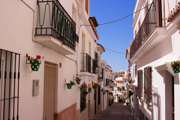 Street. Beautiful Spanish street. 