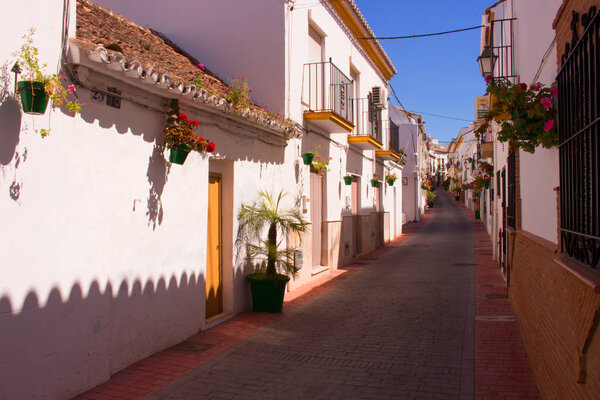 Street. Beautiful Spanish street. 