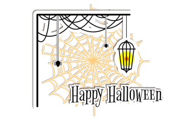 Mutlu Cadılar Bayramı. Vektör illüstrasyonu.