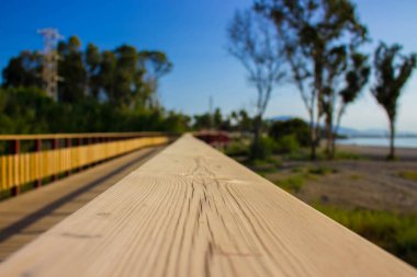 Yol. Ahşap sahil yolu.